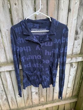 Rundholz Black Label Printed Blazer Jacket Cardigan Avant Garde quirky cotton S